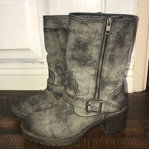Grey Heeled boots